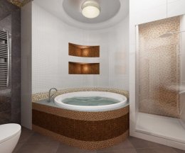 Дизайн ванной комнаты с использованием угловой ванны